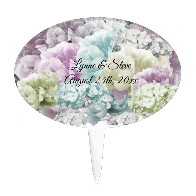 Mixed Bouquet Cake Topper (Front)