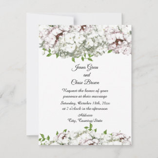 Mixed Bouquet of Flowers Wedding Invitation