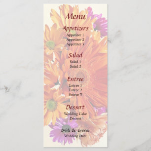 Mixed Bouquet With Daisy and Mums Wedding Menu