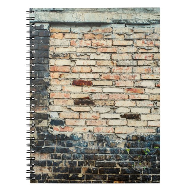 Mixed brick wall texture background. Vintage effec Notebook (Front)