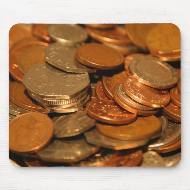 Mixed British Coin Mouse Pad (Front)