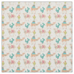 Mixed cactus and camel pattern fabric