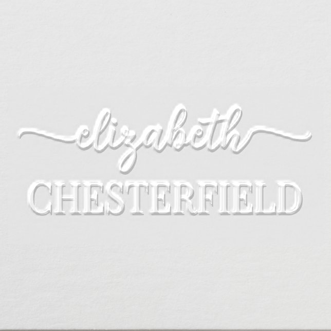 Mixed Calligraphy Swash Font and Formal Font Name Embosser (Design)