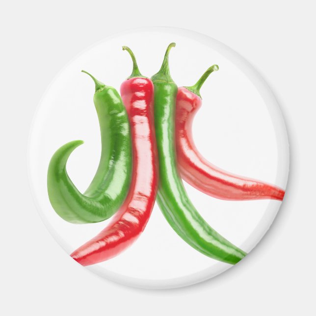 Mixed chili peppers magnet (Front)