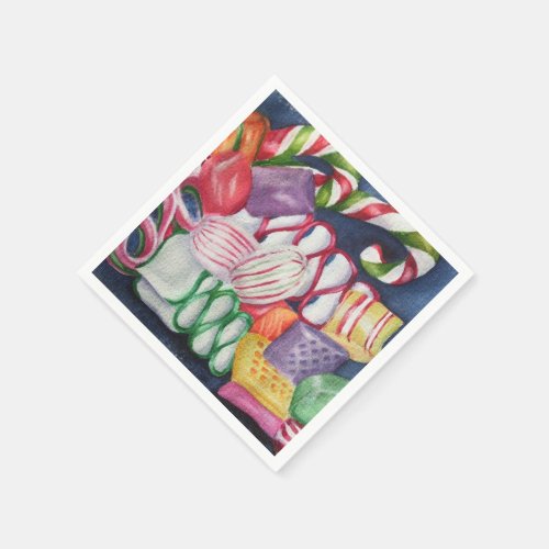 Mixed Christmas Candy Paper Napkins