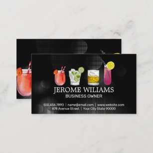 Mixed Cocktail Drinks   Mixology Bartend Business Card