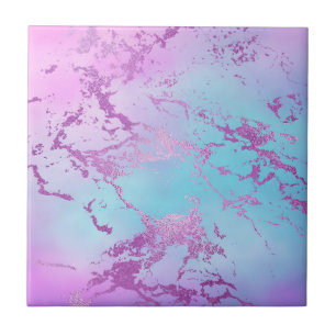 Mixed Color Abstract Watercolor Print Pattern Ceramic Tile