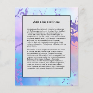 Mixed Color Abstract Watercolor Print Pattern Flyer