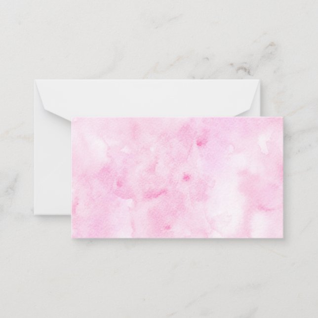 Mixed Color Pink Abstract Watercolor Print Note Card (Front)