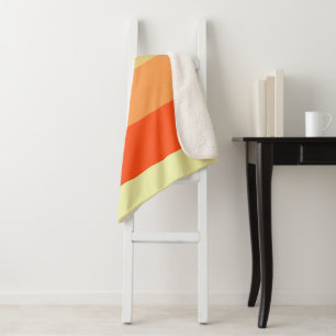 Mixed Color Stripe Fleece Sherpa Blanket Gift Idea