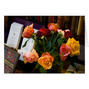 Mixed Colorful Roses Bouquet Cards