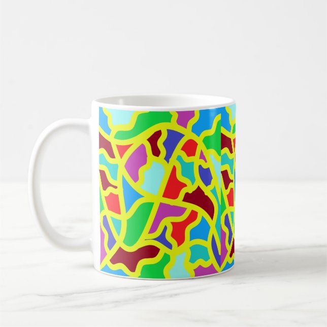 Mixed colors art patterned slabs coffee mug (Left)