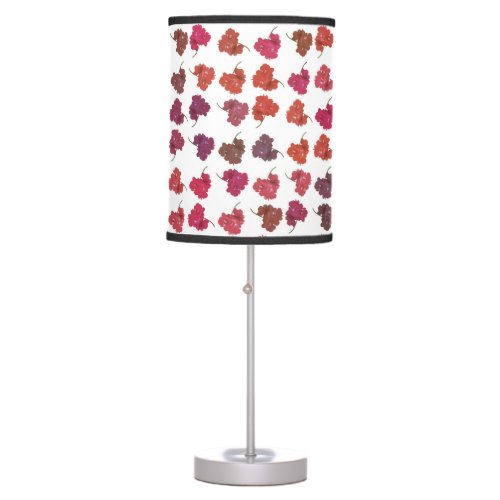 Mixed colors flowers bright motif pattern table lamp