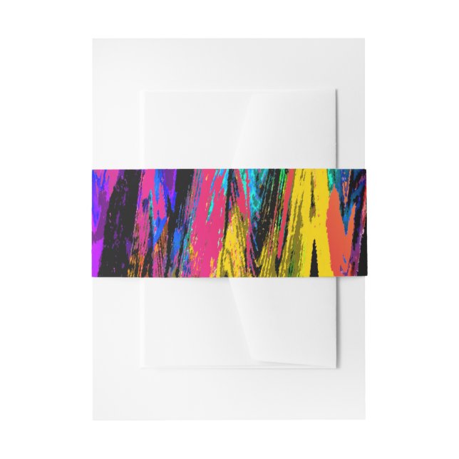 Mixed colors invitation belly band (Front Example)