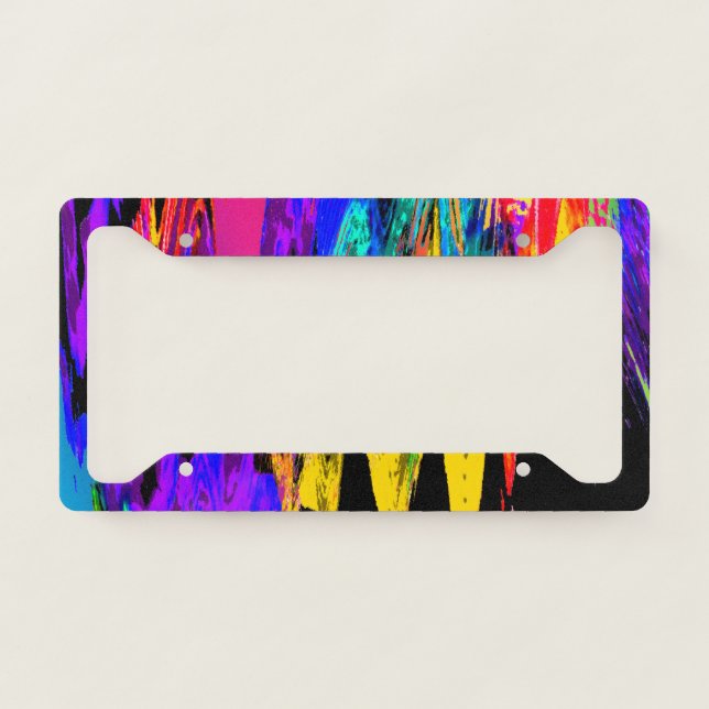 Mixed colors license plate frame (Front)