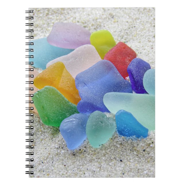 Mixed colors sea glass - notebook (Front)
