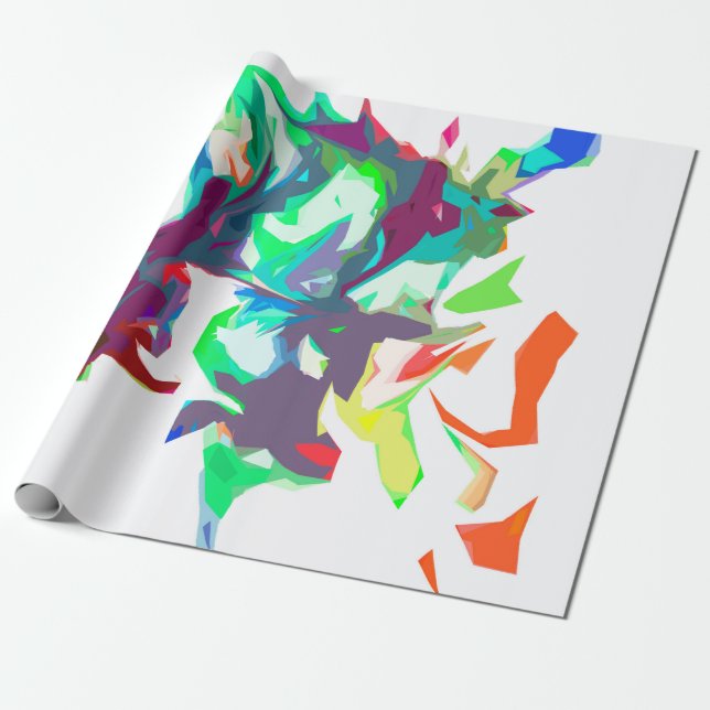 Mixed colors wrapping paper (Unrolled)