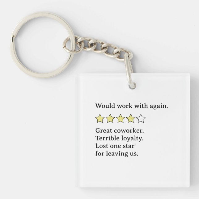 Mixed Coworker Feedback – Strengths and Shortcomin Keychain (Front)