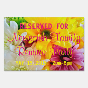 Mixed Daisies Bouquet-Personalized Party Sign S