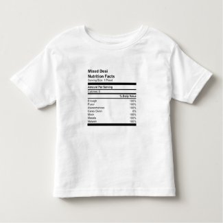 Mixed Desi Nutrition Facts Toddler T-shirt