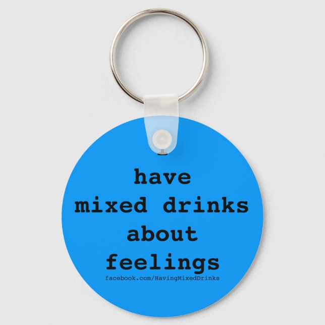 Mixed Drinks Logo Blue Keychain (Front)