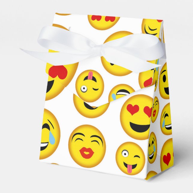 Mixed emoji pattern fun party favor box (Front Side)