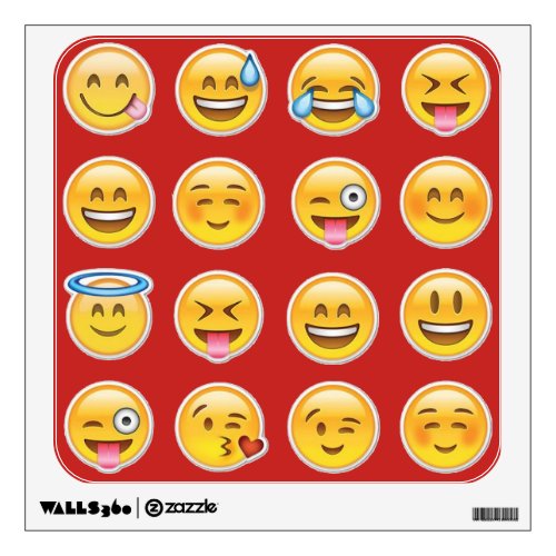 mixed emoji wall decal