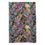 Mixed Fall Floral Leaves Berry Watercolor Pattern Kitchen Towel