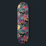 Mixed Fall Floral Leaves Berry Watercolor Pattern Skateboard<br><div class="desc">This artsy and modern autumn pattern is perfect for the winter months. It features hand-painted burgundy red, burgundy purple, mustard yellow, chestnut brown, teal green forest green, and navy blue flowers and leaves bouquet pattern on top of a simple black background. It's artistic, trendy, country, and warm; the perfect design...</div>