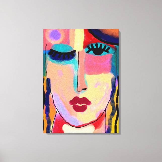 Mixed Feelings Abstract Digital Painting  Canvas Print (Front)