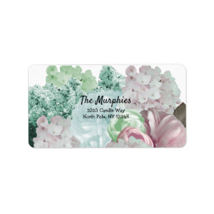 Mixed Floral Address Label
