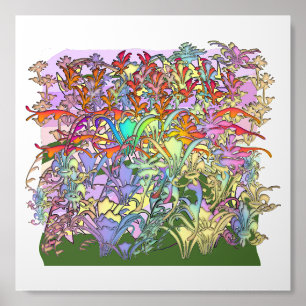 Mixed Flowers Acrylic Photo Tile