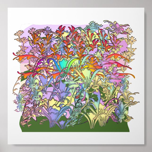 Mixed Flowers Acrylic Photo Tile (Front Set)