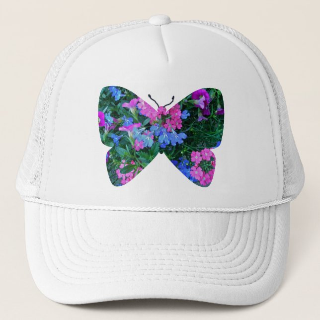 Mixed Flowers Butterfly Hat (Front)