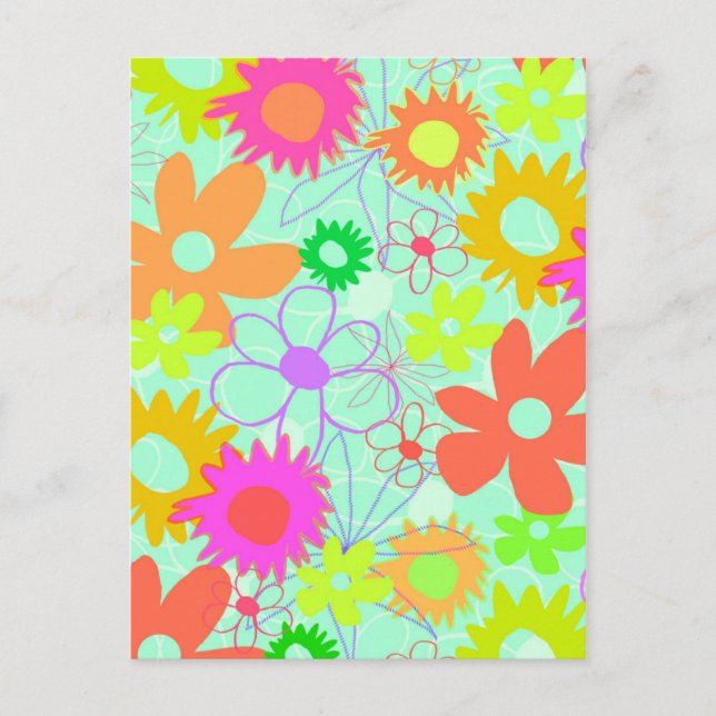 Mixed Flowers Postcard (Front)