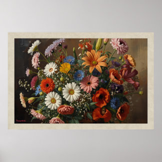 Mixed Flowers Poster