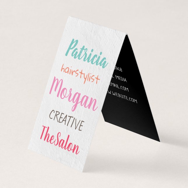 Mixed Fonts (colorful) Business Card (Front)
