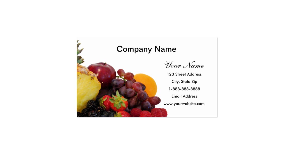 Mixed Fruit Business Cards | Zazzle