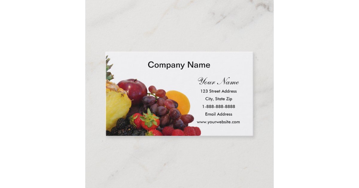 Mixed Fruit Business Cards Zazzle
