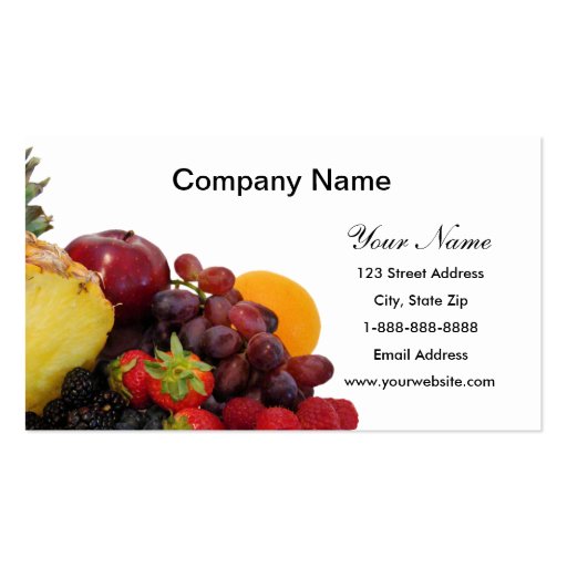 Mixed Fruit Business Cards | Zazzle