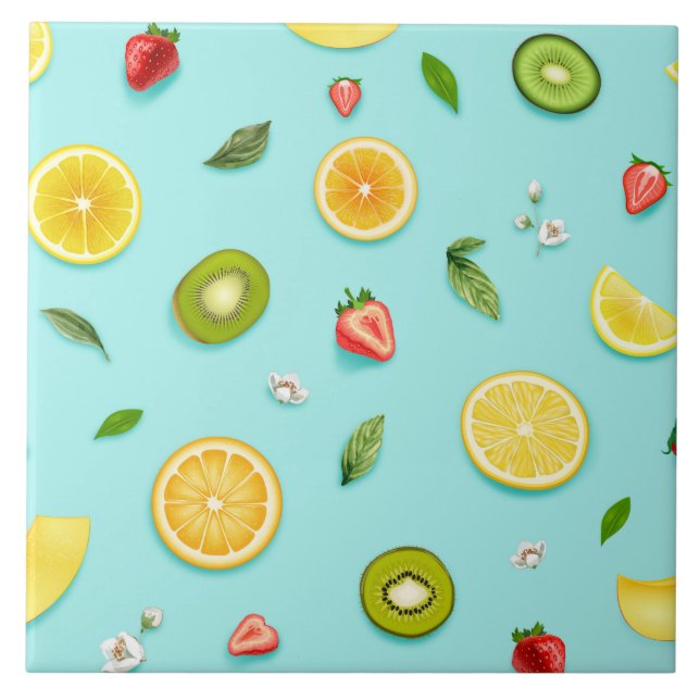Mixed Fruit Ceramic Tile (Front)