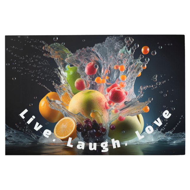 Mixed Fruit Metal Wall Art (Front)