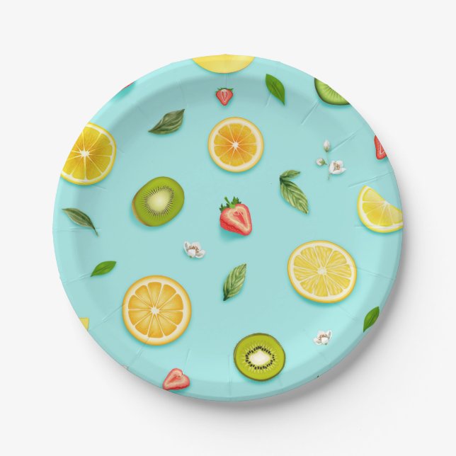 Mixed Fruit Paper Plates (Front)