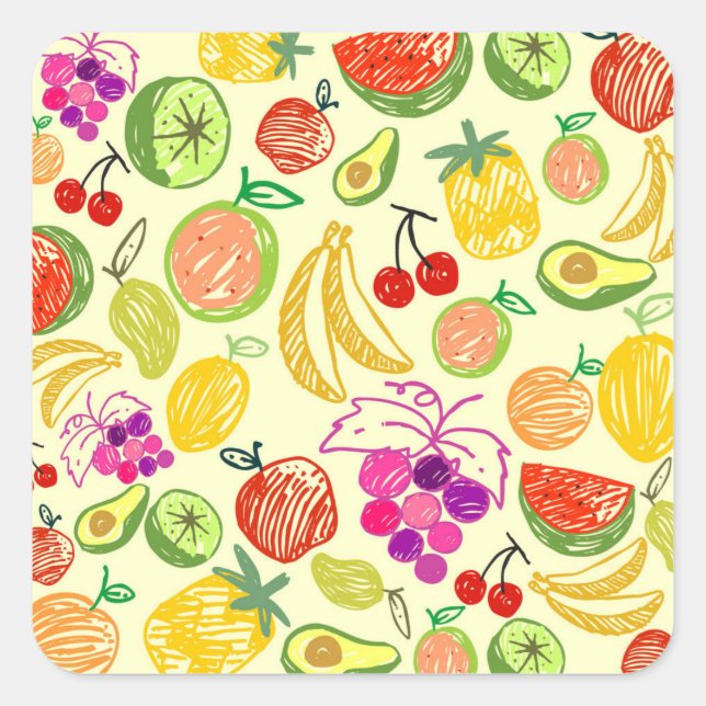 Mixed fruit stickers (Front)