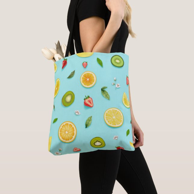 Mixed Fruit Tote Bag (Close Up)