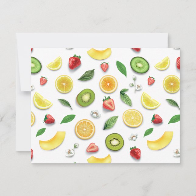 Mixed Fruits 4 Note Card (Front)