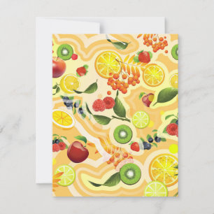 Mixed Fruits 6 Note Card