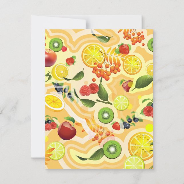 Mixed Fruits 6 Note Card (Front)