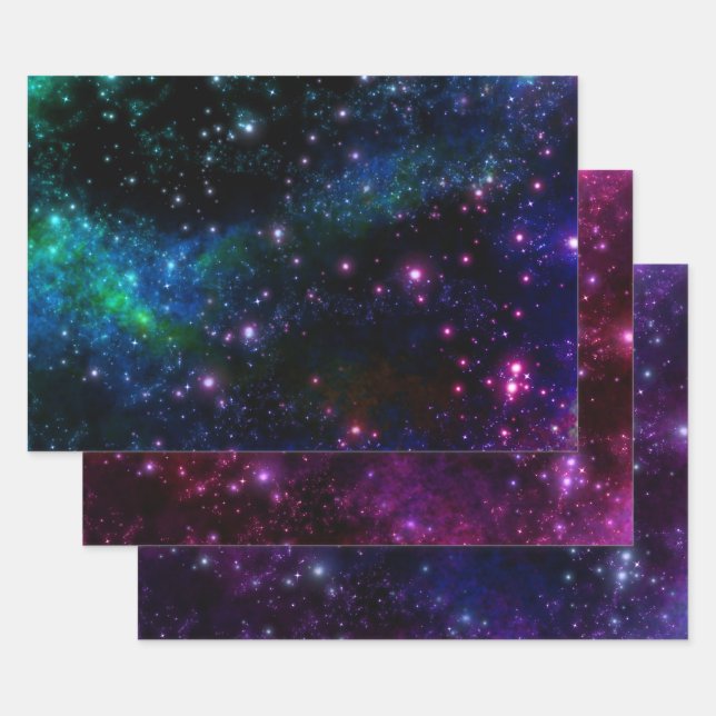 Mixed Galaxy Wrapping Paper Sheet (Set)
