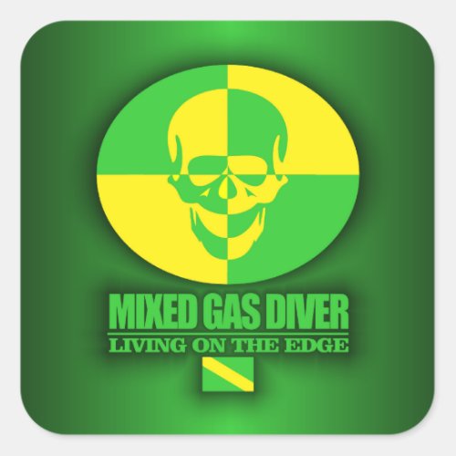 Mixed Gas Diver Square Sticker